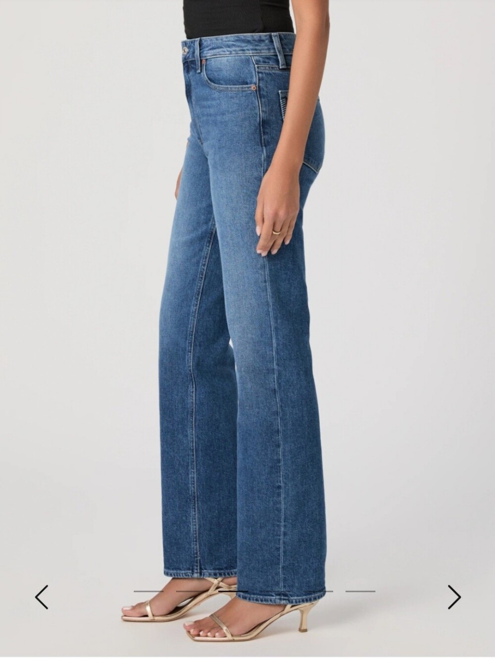Paige Stevie 31" Straight Jean in Bonjour Size 29